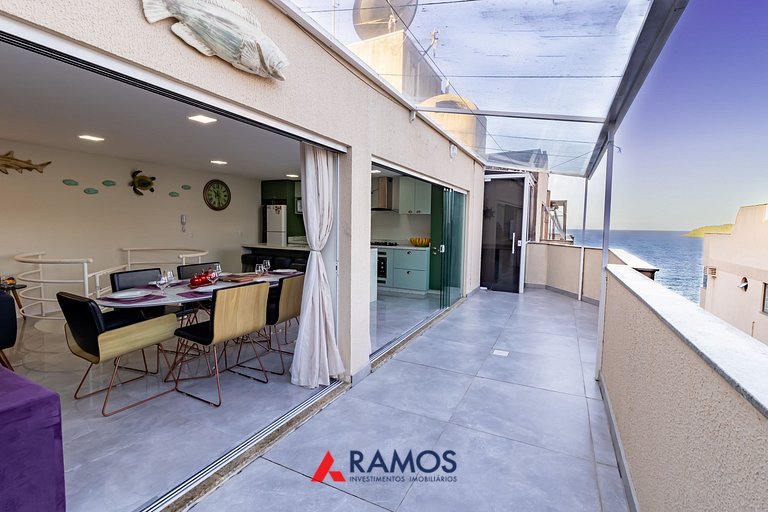 1025 Ampla cobertura duplex na Praia de Bombinhas 50mts do m