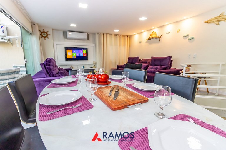 1025 Ampla cobertura duplex na Praia de Bombinhas 50mts do m