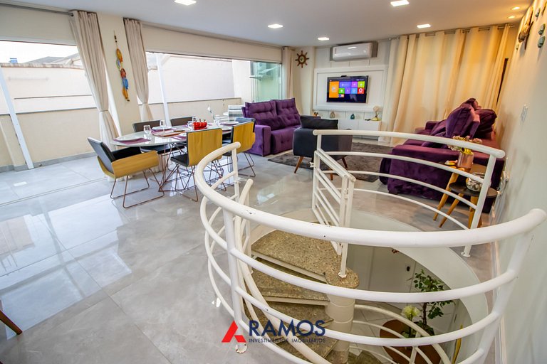 1025 Ampla cobertura duplex na Praia de Bombinhas 50mts do m