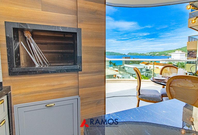 1059 - Lindo Apartamento com Vista Mar na Praia de Bombinhas