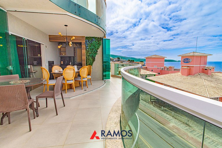 1059 - Lindo Apartamento com Vista Mar na Praia de Bombinhas