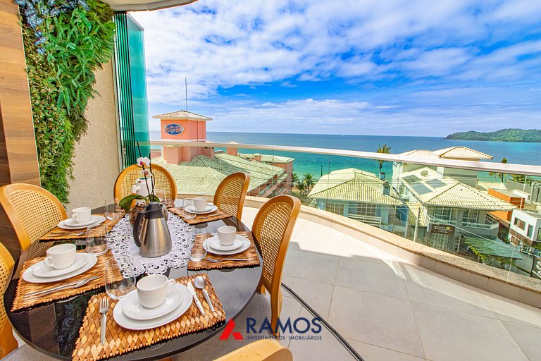 1059 - Lindo Apartamento com Vista Mar na Praia de Bombinhas
