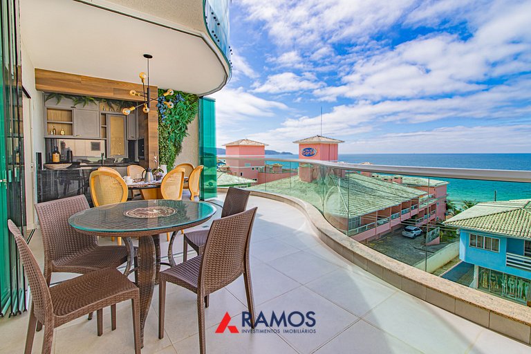 1059 - Lindo Apartamento com Vista Mar na Praia de Bombinhas