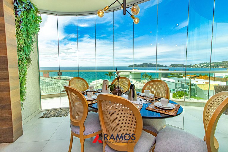 1059 - Lindo Apartamento com Vista Mar na Praia de Bombinhas